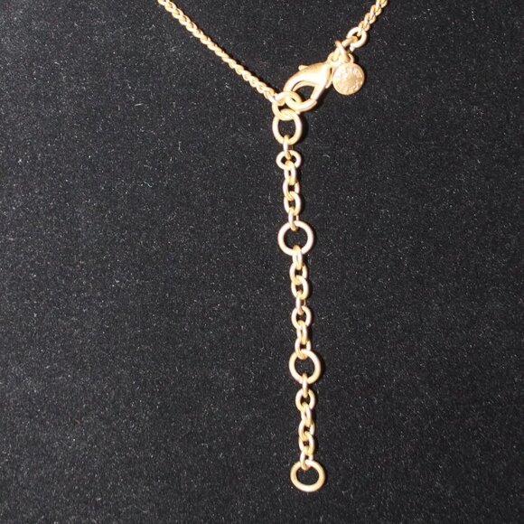 J. CREW GOLD TONE AURORA IRIDESCENT TEAR DROP RHINESTONE STATEMENT NECKLACE - Picture 6 of 11